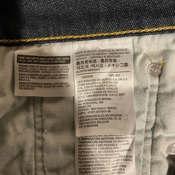 Levi’s 513 Men's Dark Blue Jeans size 34x30 - Picture 7 of 7